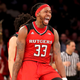 Deshawn Freeman celebrates near the end of Rutgers’ upset over Indiana.